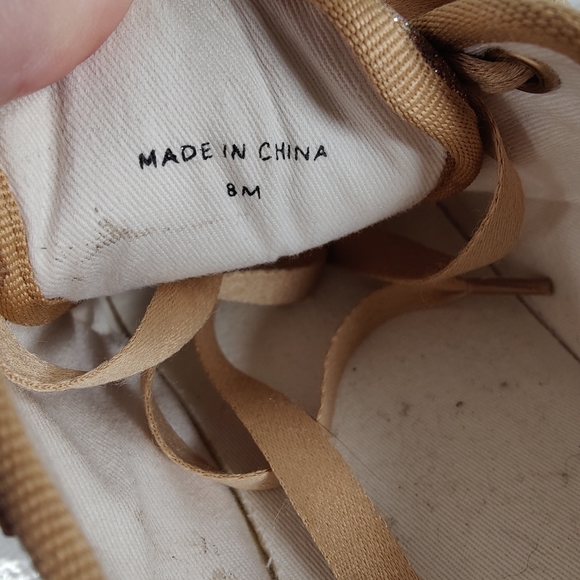 Jack Rogers Carter Gold Glitter Sneakers Size 8 - Picture 8 of 8